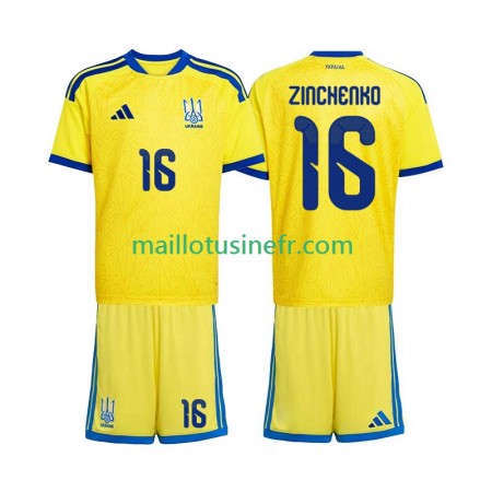 Maillot de Foot Ukraine Oleksandr Zinchenko 16 World Cup Domicile 2026 - Enfant